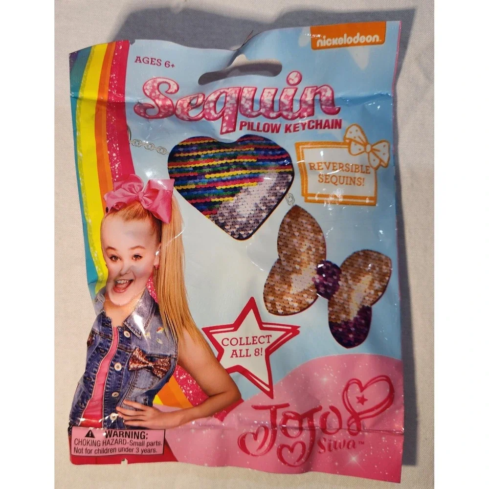Nickelodeon JoJo Siwa 5 Mini Bow Set & Sequin Pillow Keychain Mystery Pack